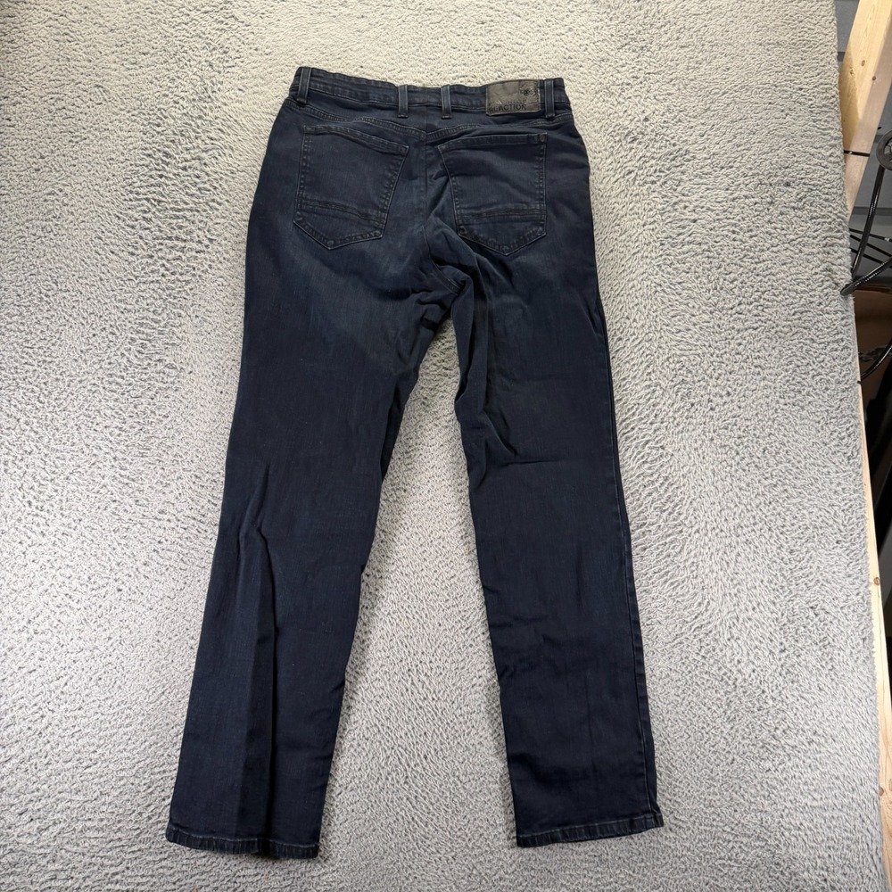 Kenneth Cole Jeans Mens 34x32 Blue Cotton Denim Straight Stretch Faded Workwear - Picture 5 of 12